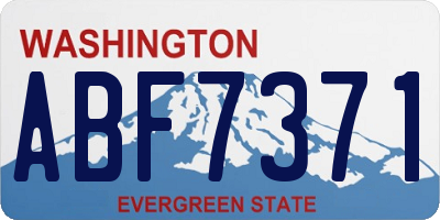 WA license plate ABF7371