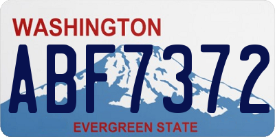 WA license plate ABF7372