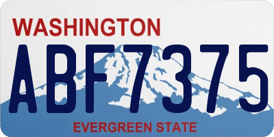 WA license plate ABF7375