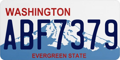 WA license plate ABF7379