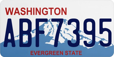 WA license plate ABF7395