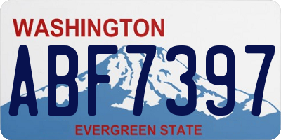 WA license plate ABF7397