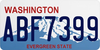 WA license plate ABF7399