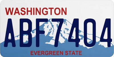 WA license plate ABF7404