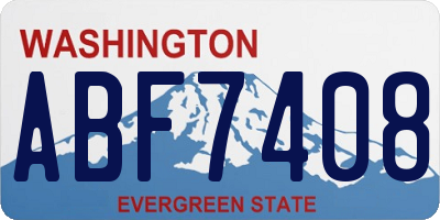 WA license plate ABF7408