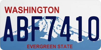 WA license plate ABF7410