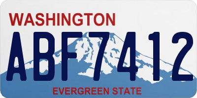 WA license plate ABF7412