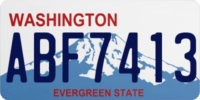 WA license plate ABF7413