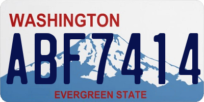WA license plate ABF7414