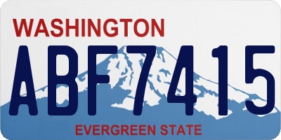 WA license plate ABF7415