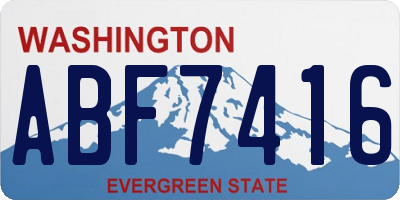 WA license plate ABF7416