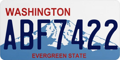 WA license plate ABF7422