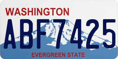 WA license plate ABF7425
