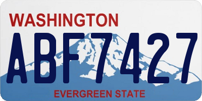 WA license plate ABF7427