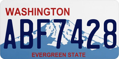 WA license plate ABF7428
