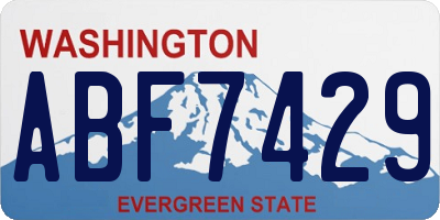 WA license plate ABF7429