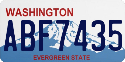 WA license plate ABF7435