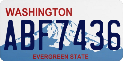 WA license plate ABF7436