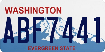 WA license plate ABF7441