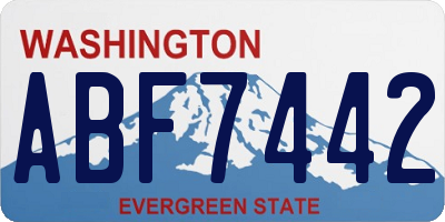 WA license plate ABF7442
