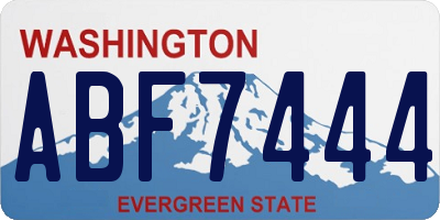 WA license plate ABF7444