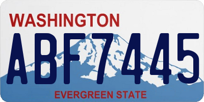 WA license plate ABF7445