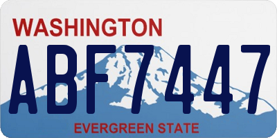 WA license plate ABF7447