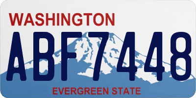 WA license plate ABF7448
