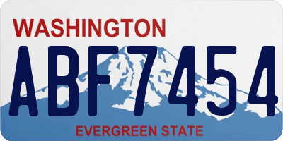 WA license plate ABF7454