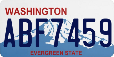 WA license plate ABF7459