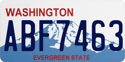 WA license plate ABF7463