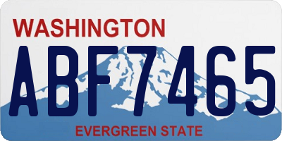 WA license plate ABF7465