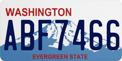 WA license plate ABF7466