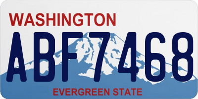 WA license plate ABF7468