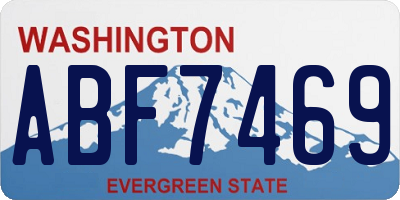WA license plate ABF7469
