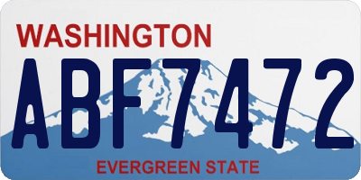 WA license plate ABF7472