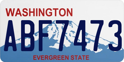 WA license plate ABF7473