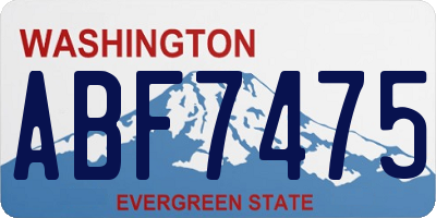 WA license plate ABF7475