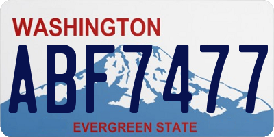 WA license plate ABF7477