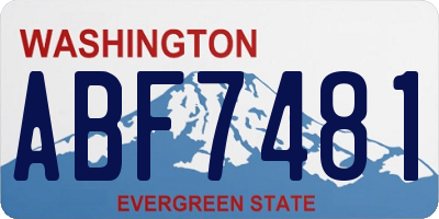 WA license plate ABF7481