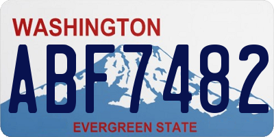 WA license plate ABF7482