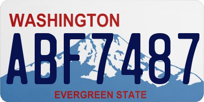 WA license plate ABF7487