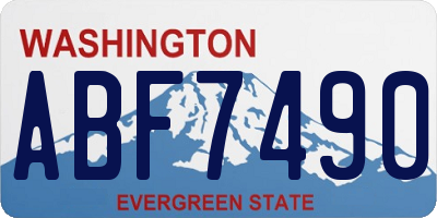 WA license plate ABF7490