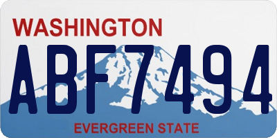 WA license plate ABF7494