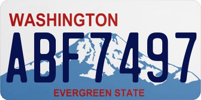 WA license plate ABF7497