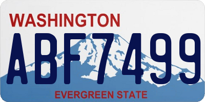 WA license plate ABF7499