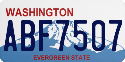 WA license plate ABF7507
