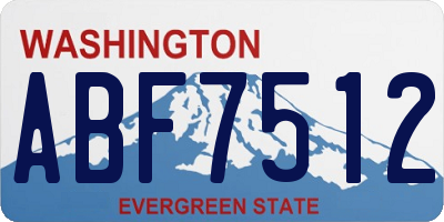 WA license plate ABF7512