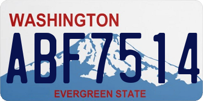 WA license plate ABF7514