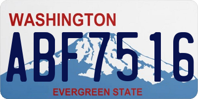 WA license plate ABF7516